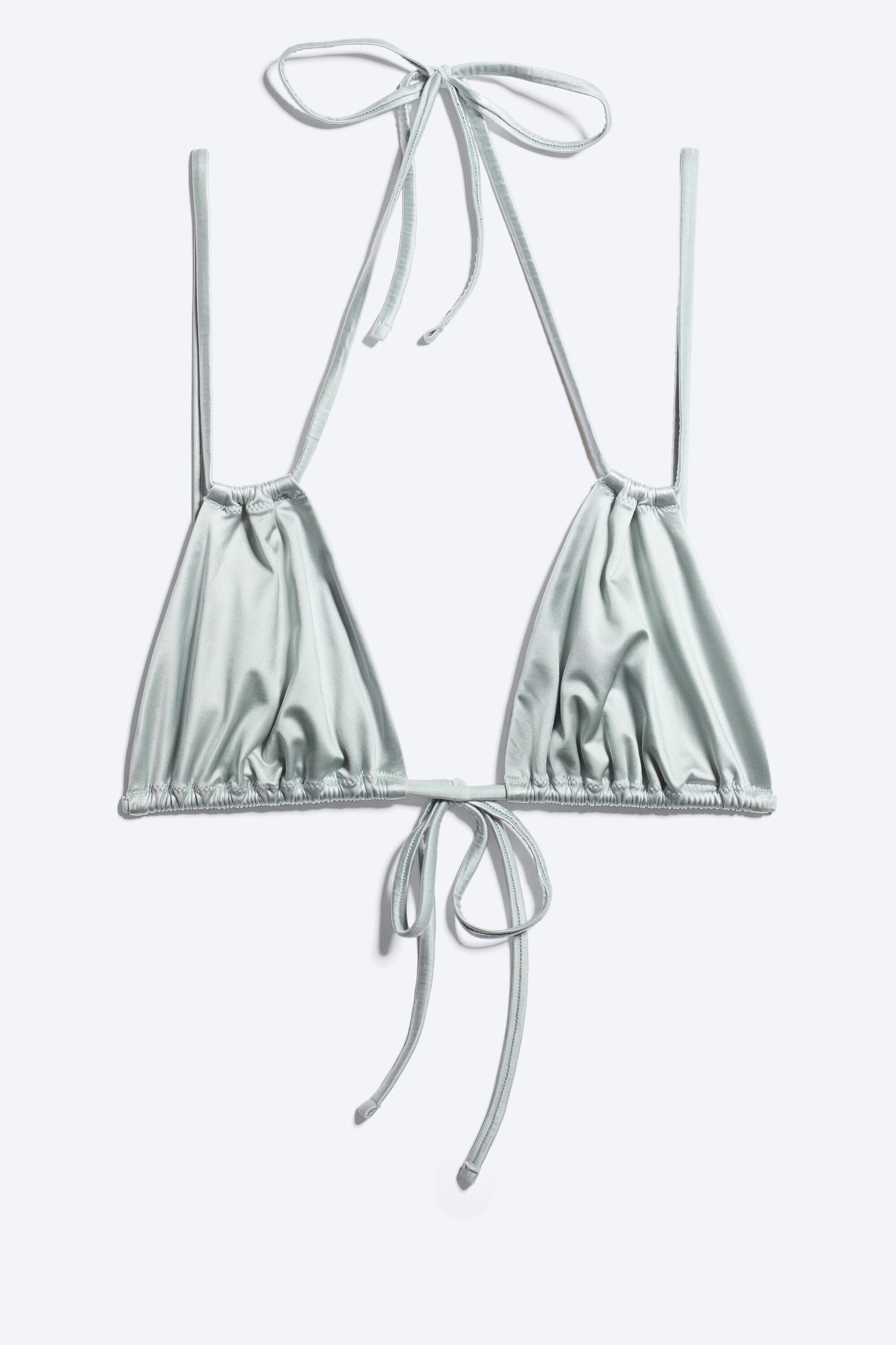 Dusty Light Grey - Triangle Bikini Top - 3