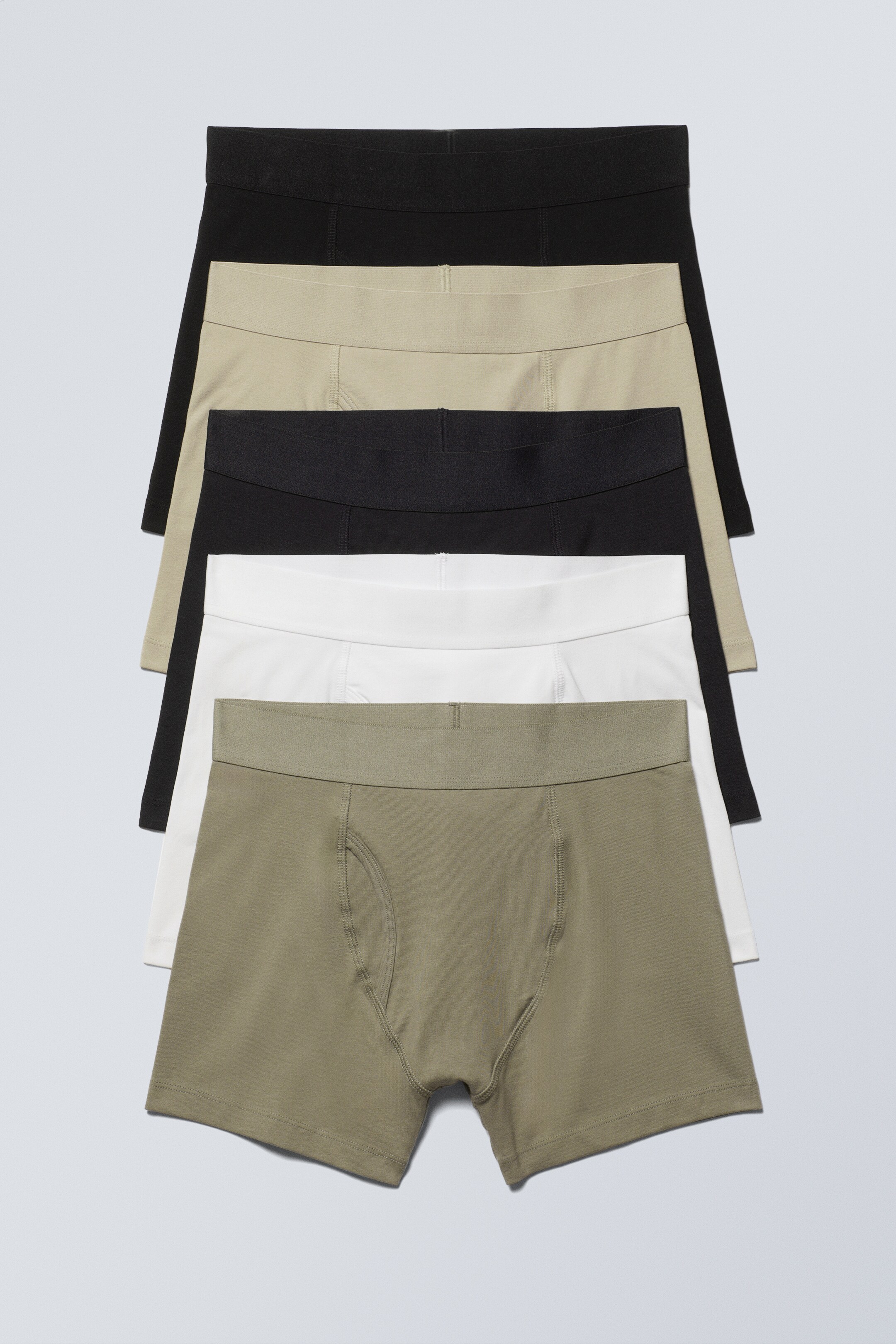 Vezi imaginea mai mare: 5-pack Boxer Briefs - Black/Green/White/Grey/Red - BĂRBAŢI | H&M RO 1