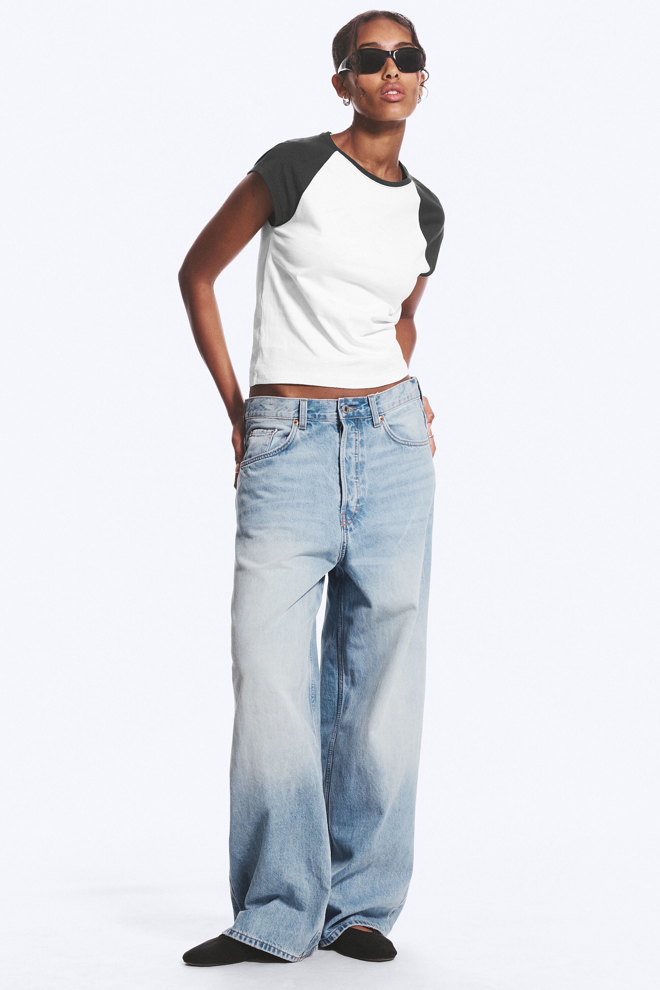 Kimberley Blue - Hellblau - Astro Mid Waist Loose Baggy Unisex Jeans - 2