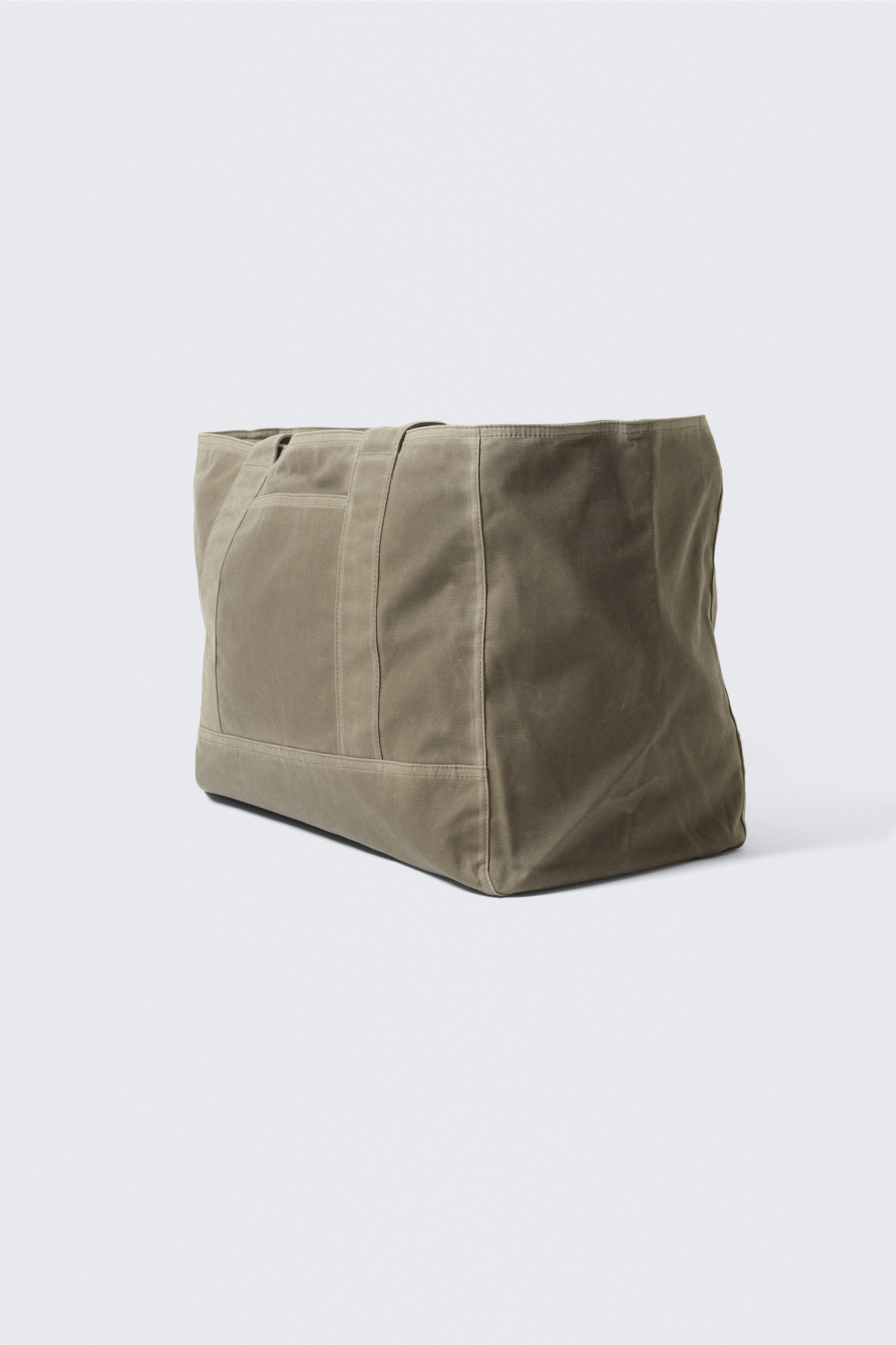 Agrandir l'image: Grand sac cabas en toile de coton ciré - Taupe foncé - FEMME | H&M BE 2