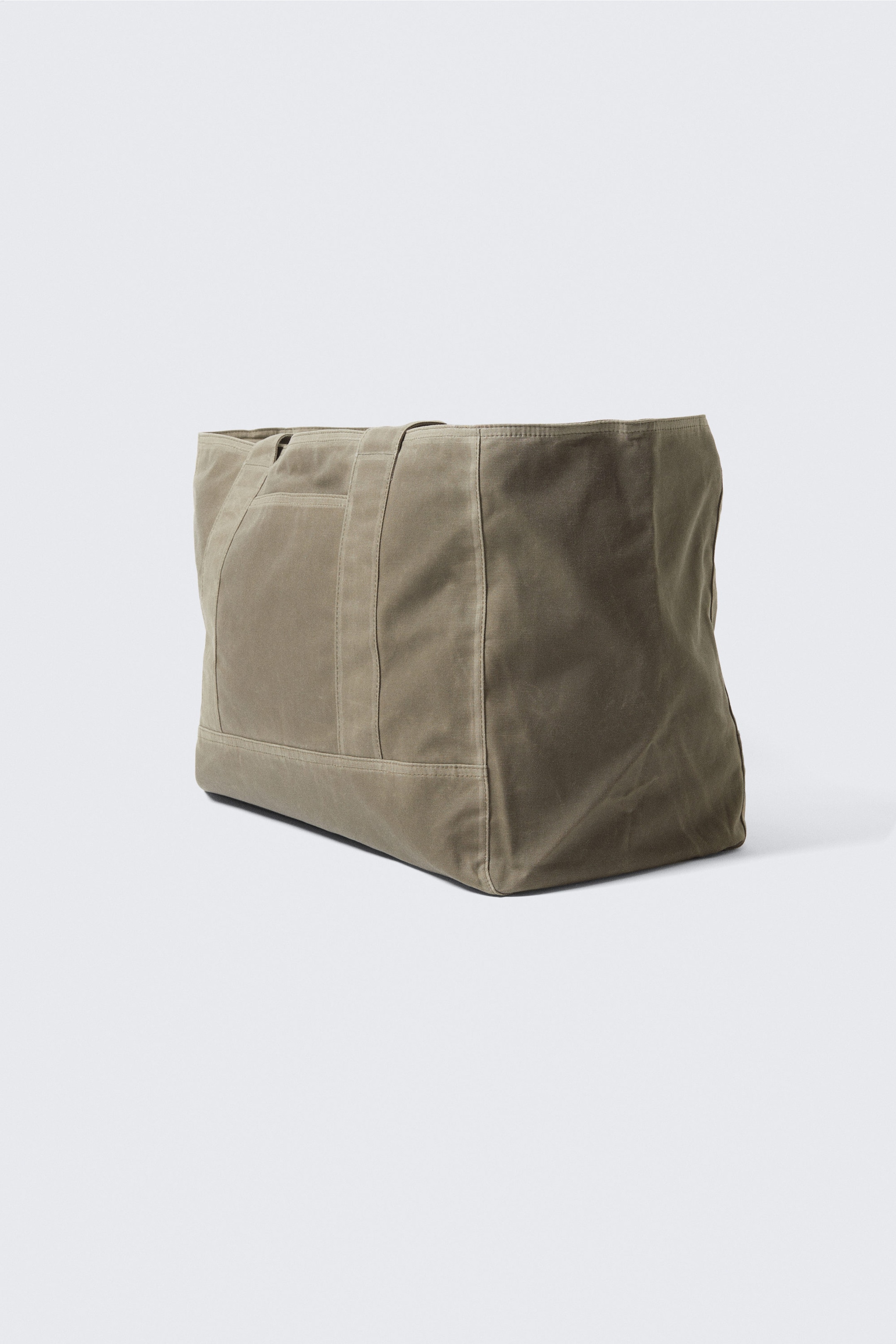 Mörk mullvad - Stor vaxad canvasväska i bomull - 2