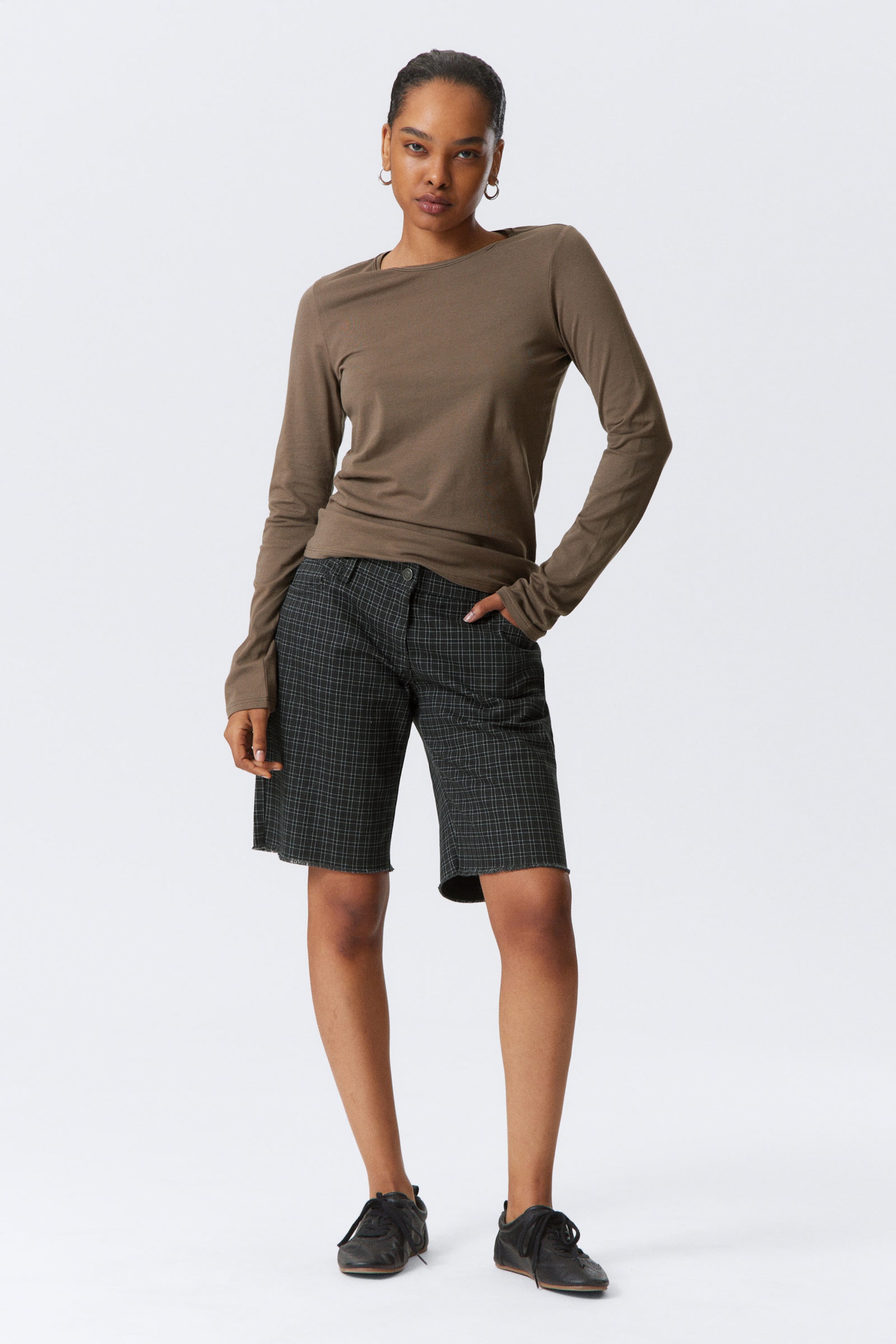 Dark Mole - Soft Long-Sleeved Cotton Jersey Top - 2