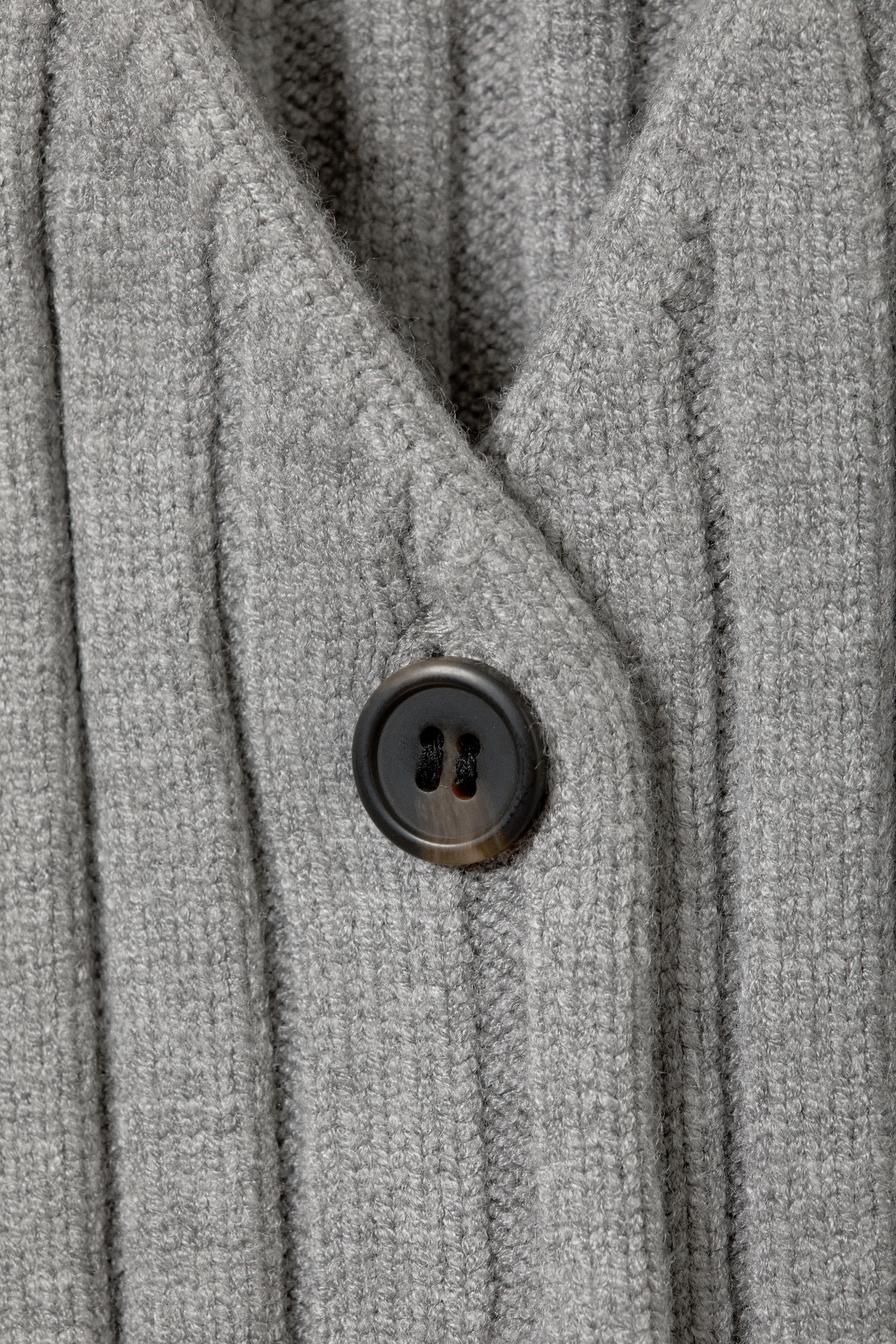 rib-knitted v-neck vest - Grey Melange | Weekday WW
