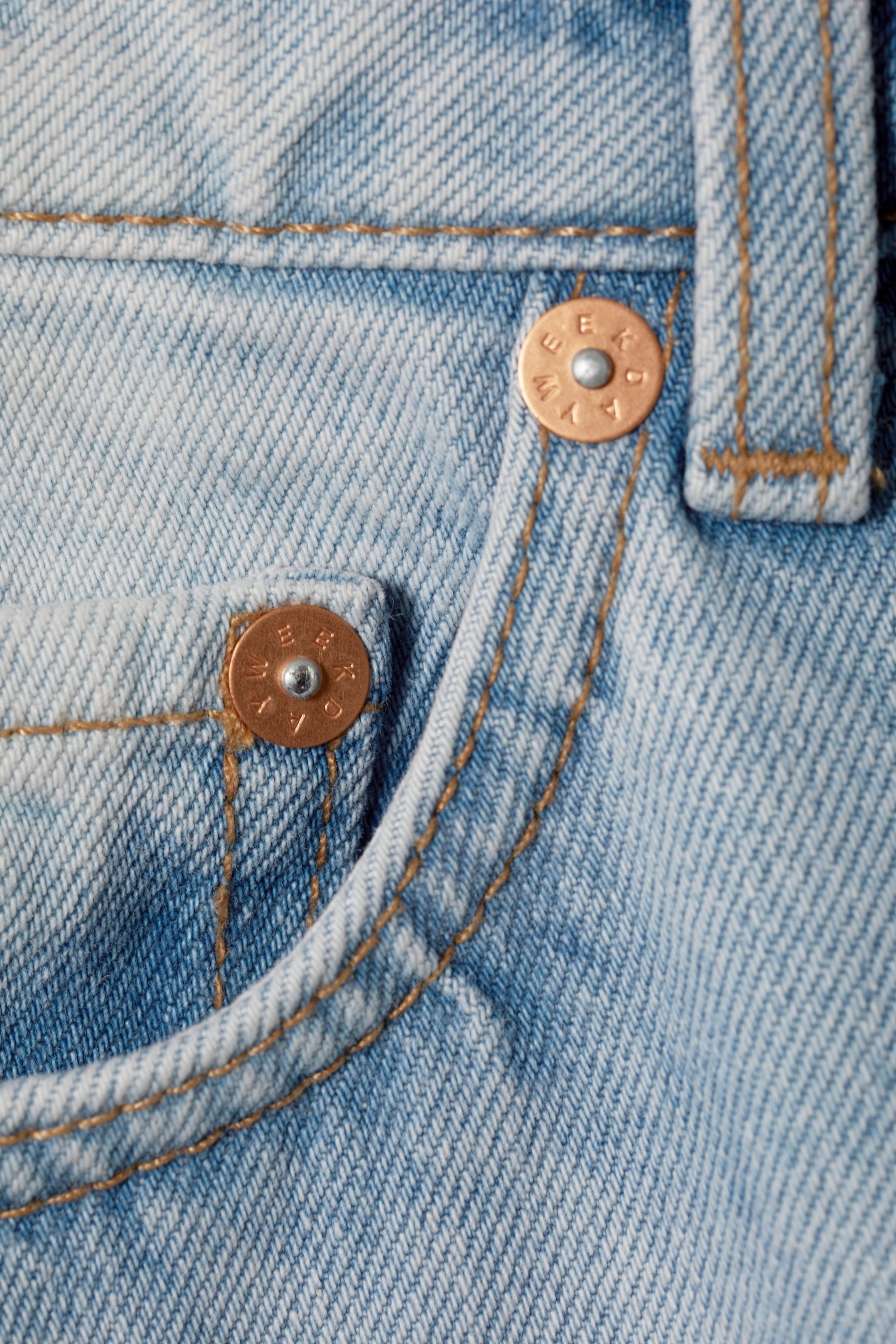 Verträumtes Blau - Rowe Super High Waisted Regular Straight Jeans - 1