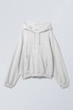 Ljusgrå - Tung Ledig Hoodie - 0