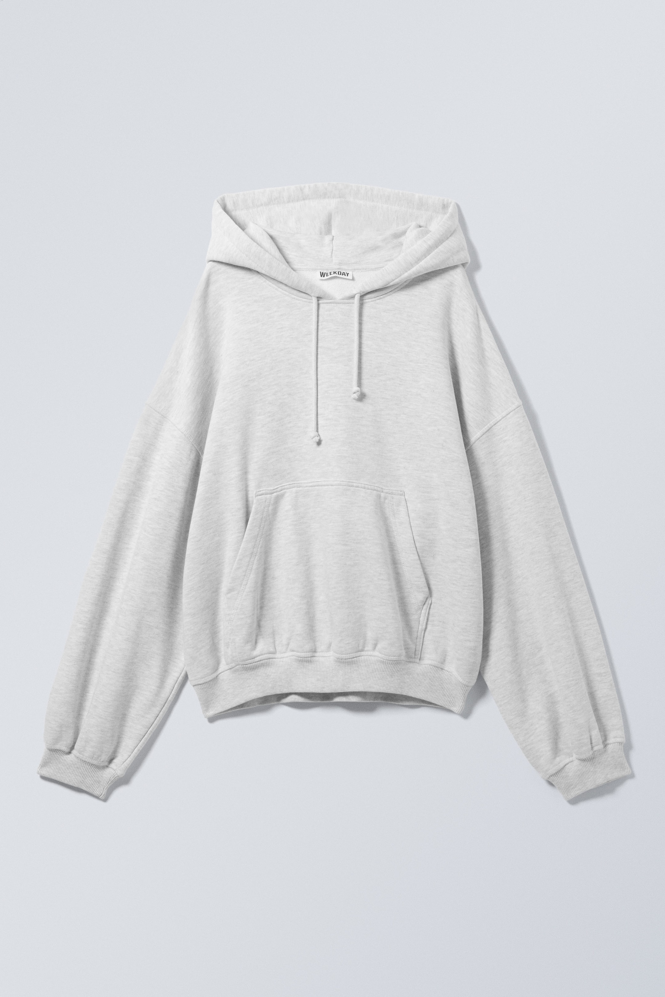 Ljusgrå - Tung Ledig Hoodie - 1