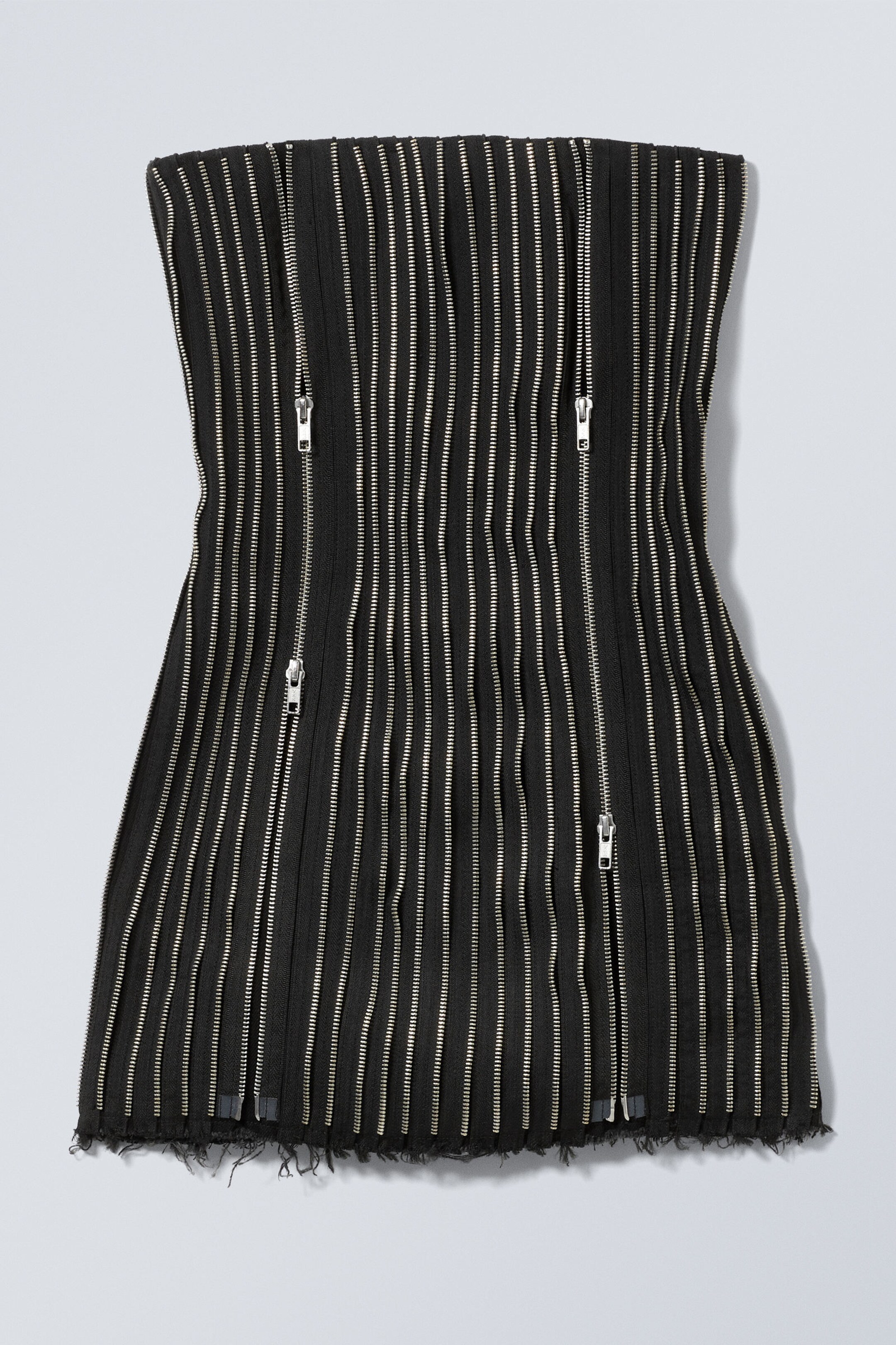 Black - Zip Tube Dress - 4