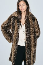 Dark Brown - Deer Spots - Carcoat van imitatiebont - 0