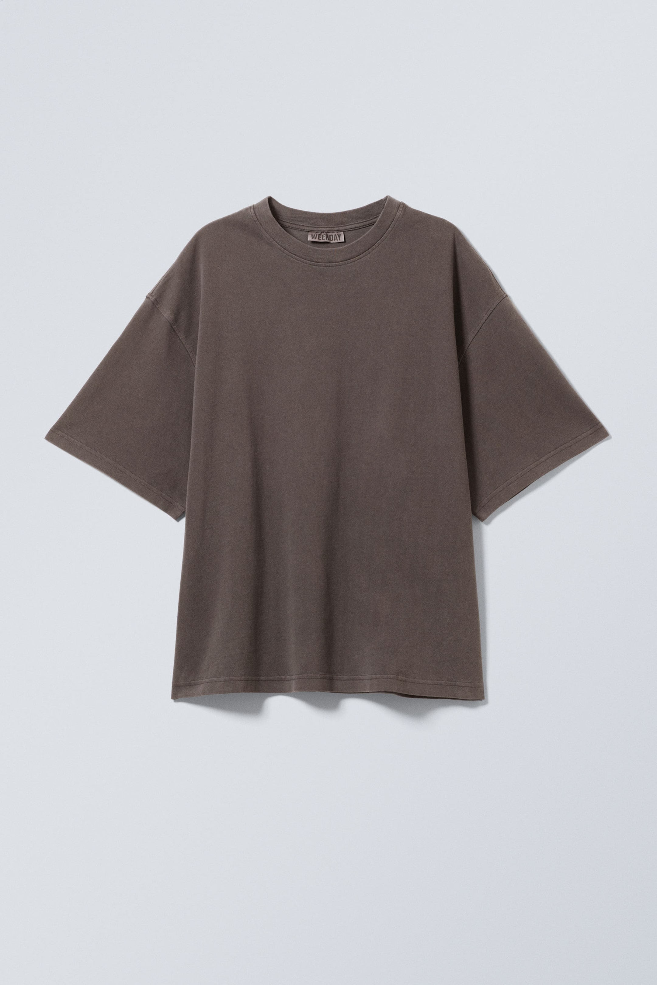 Washed Dark Brown - Oversized Heavyweight T-shirt - 3