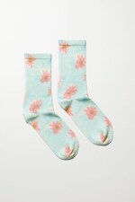 Blue flower - Sport Printed Socks - 0