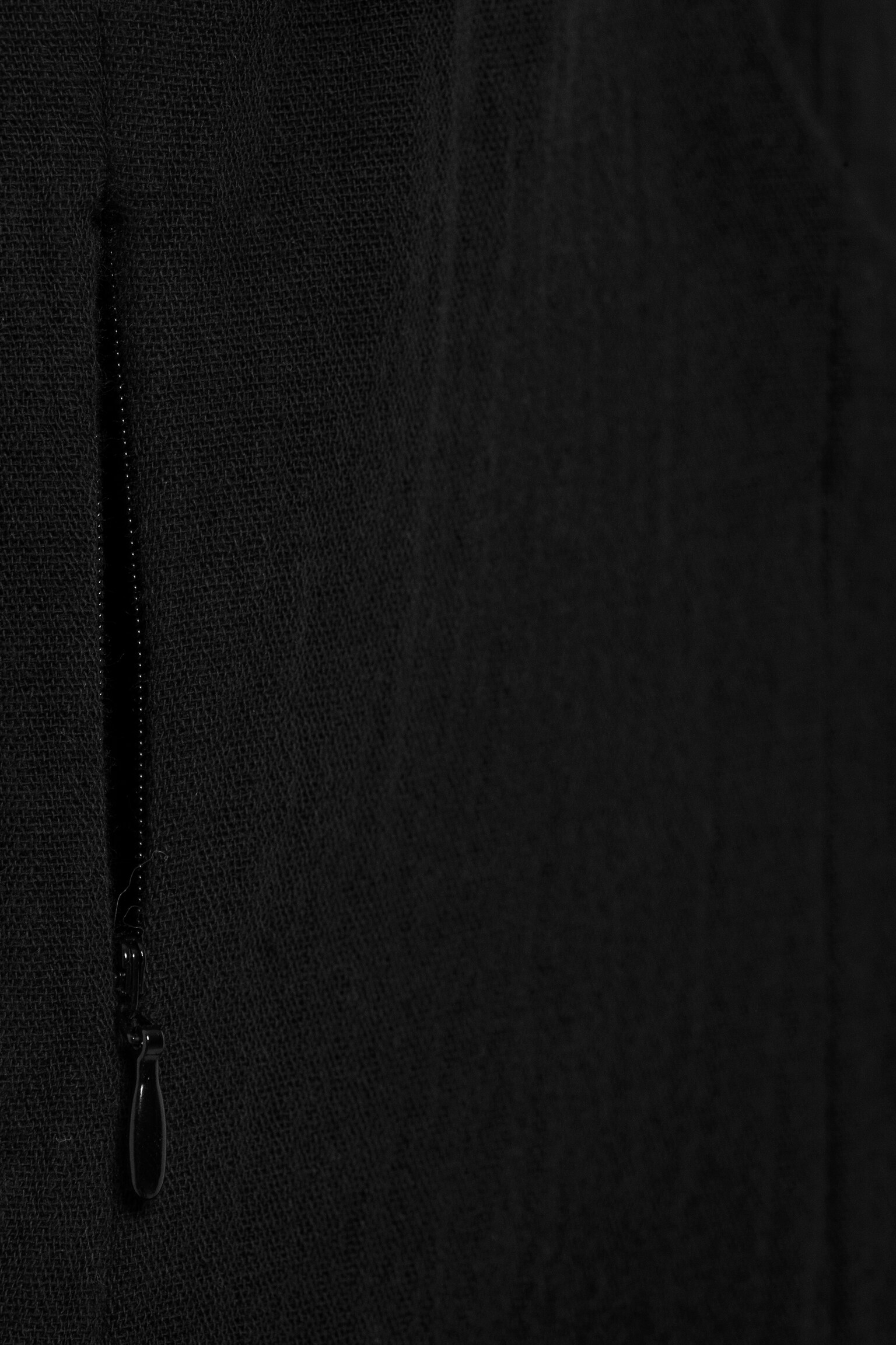 Sleeveless Twill Mini Dress - Black/White - 4