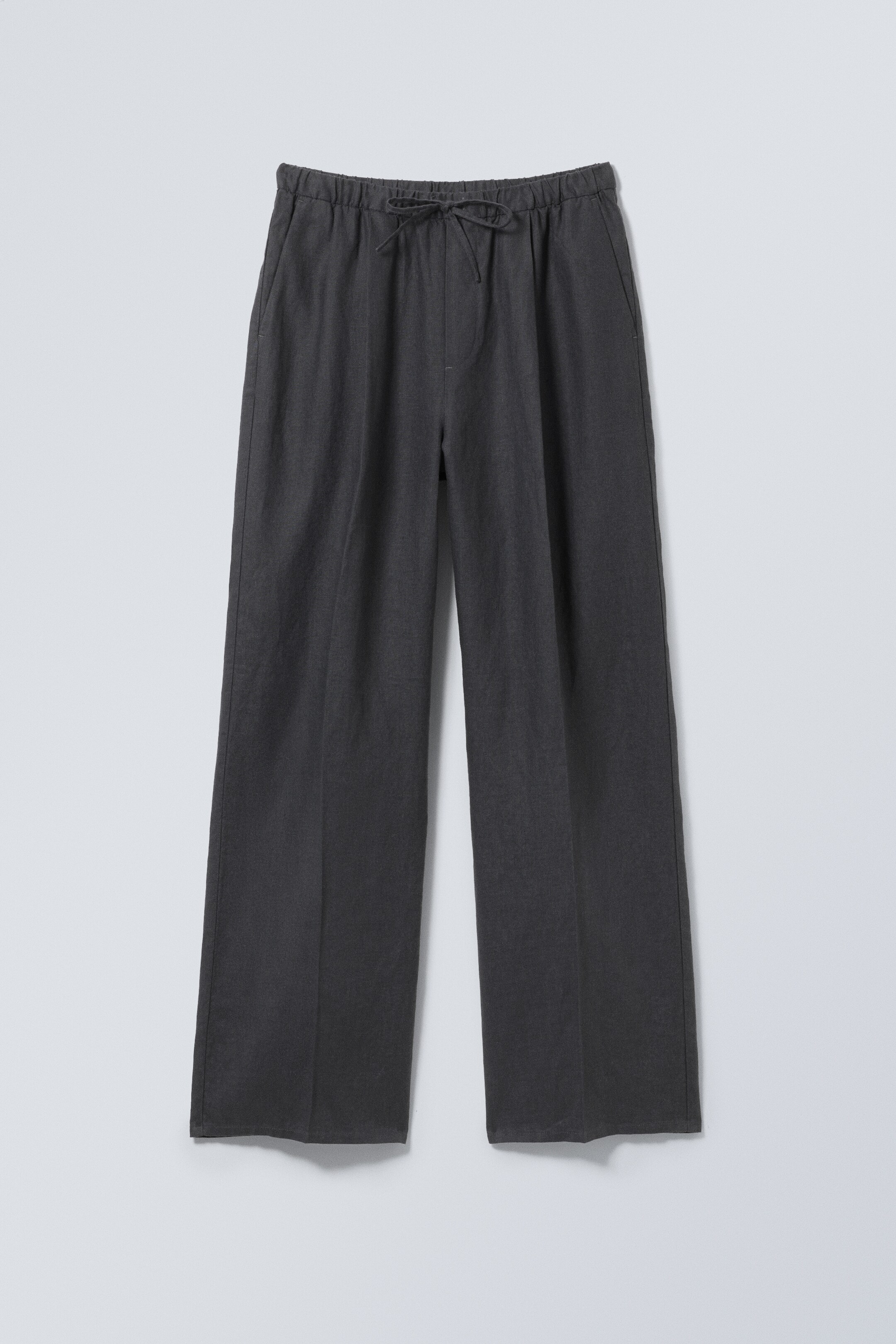 Visualizza immagine più grande: Pantaloni in lino gamba dritta, vestibilità loose - Grigio scuro - UOMO | H&M IT 5
