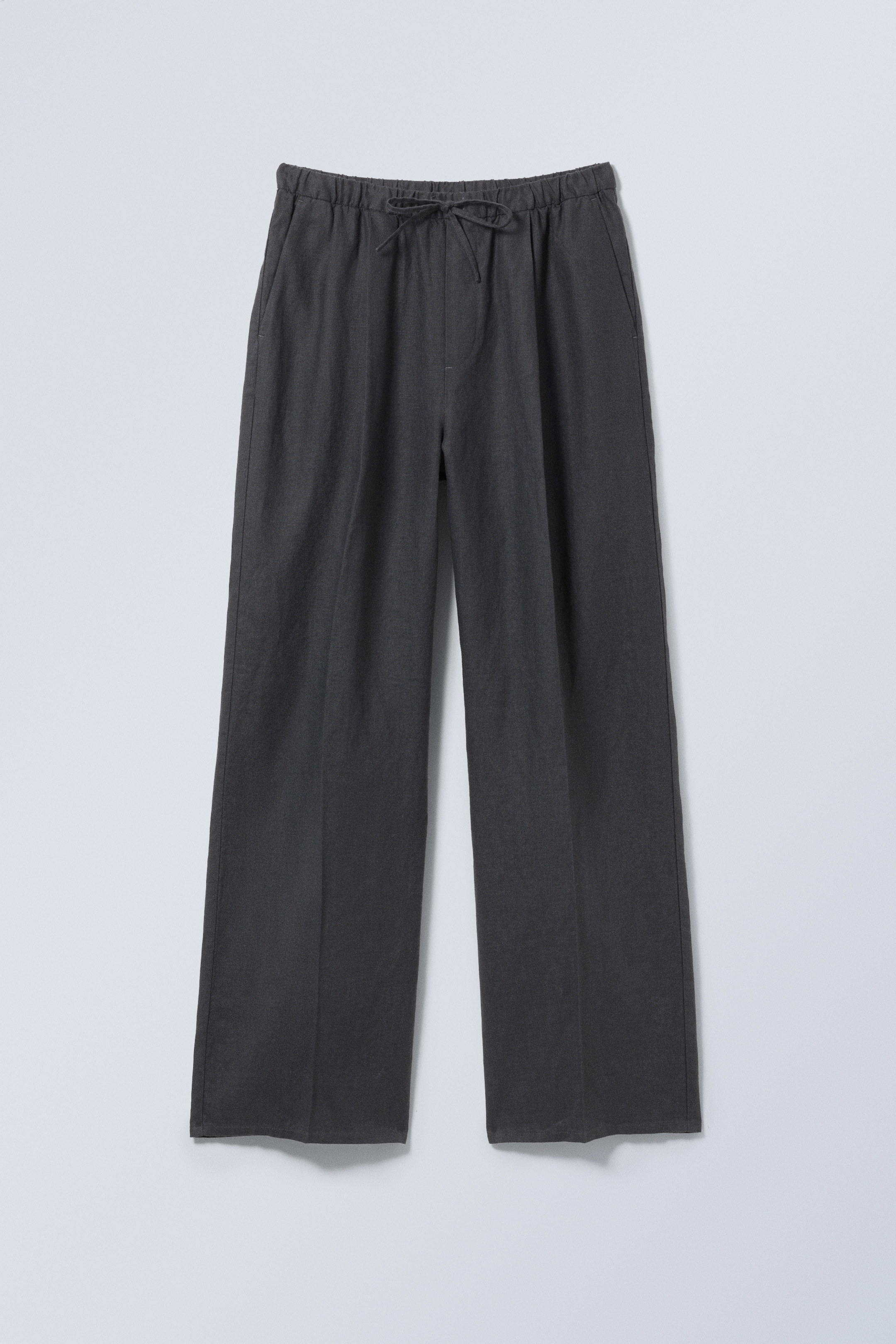 Visualizza immagine più grande: Pantaloni in lino gamba dritta, vestibilità loose - Grigio scuro - UOMO | H&M IT 5