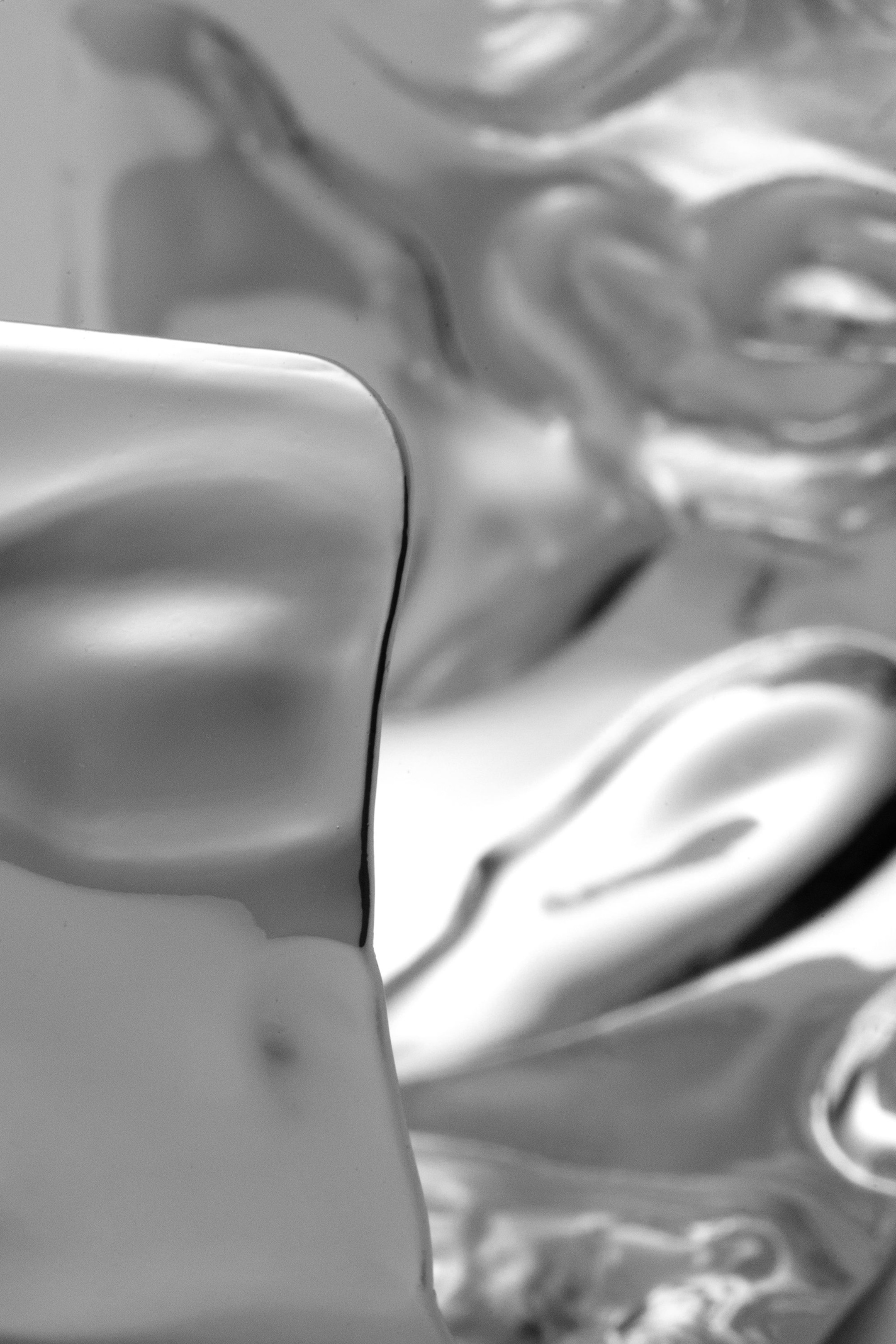 Silver - Wide Hammered Bangle - 2