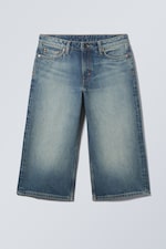 Jackpot Blue - Weite, lockere Jeans-Shorts mit niedrigem Bund - 0