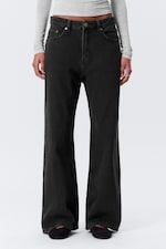 Tuned Black – Noir - Missy Low Rise Loose Straight Leg Jeans - 1