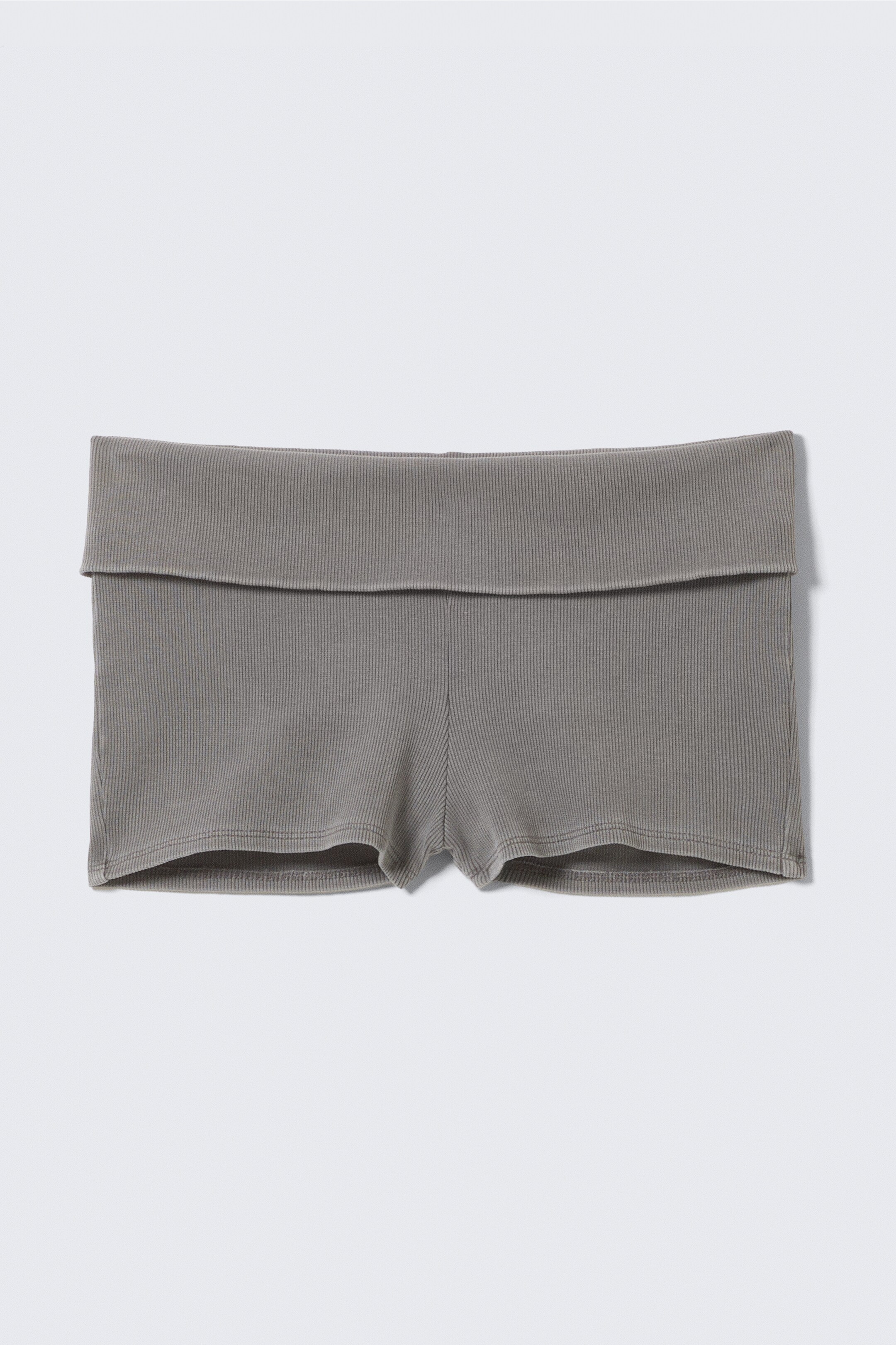 Vezi imaginea mai mare: Pantaloni Scurți din Bumbac Ribbed Pliați - Gri - FEMEI | H&M RO 4