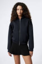 Really Dark Blue - Oversized Scuba Zip-Hoodie - 0