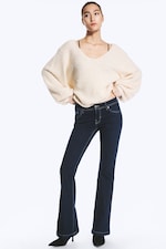 Blue Rinse – mørkeblå - Slim-fit jeans med lavt liv og utsvingte ben - 2