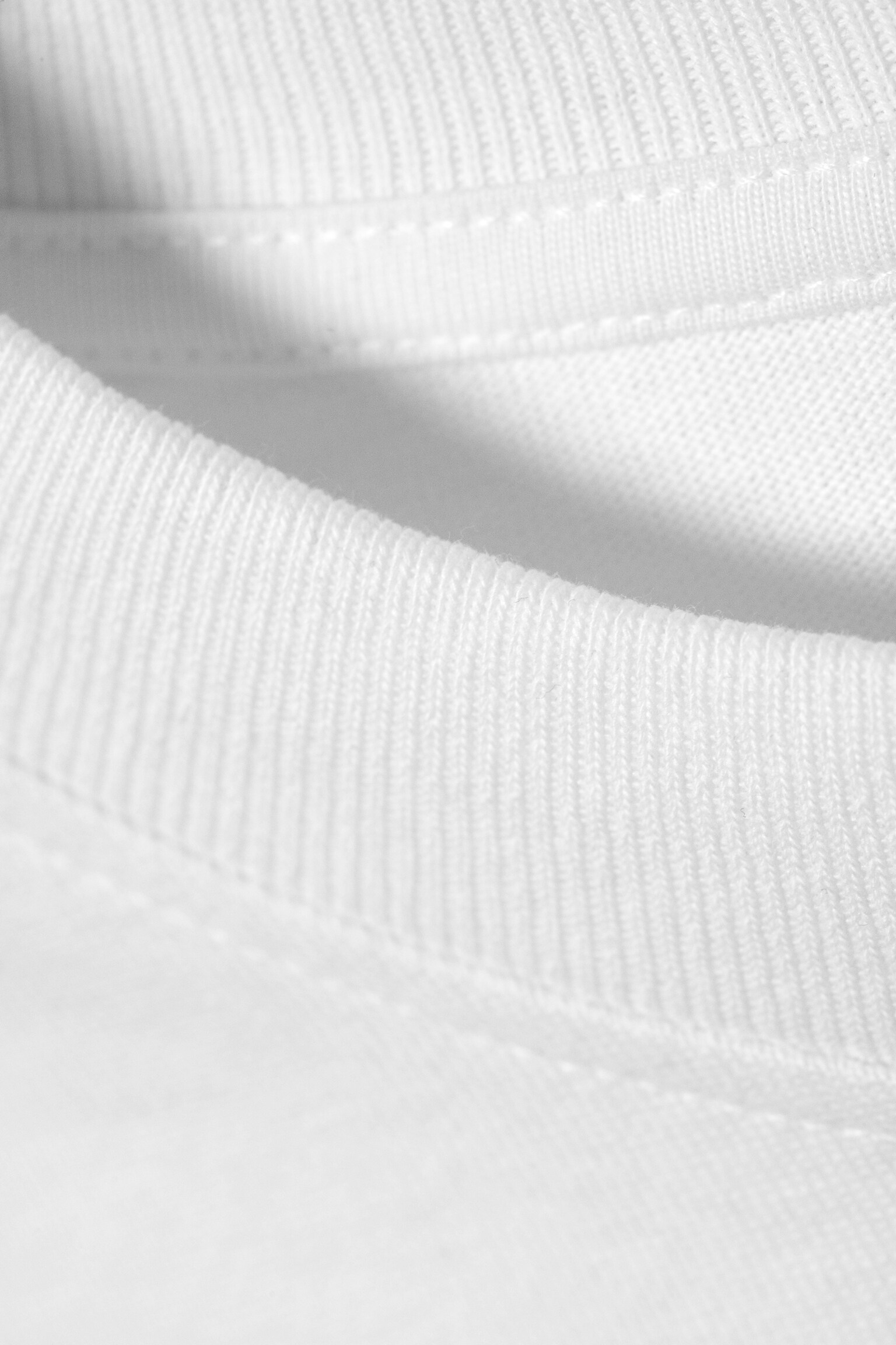 Szeroki T-shirt z długim rękawem Over - Biały - 4