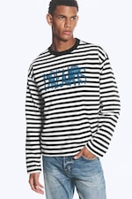 Gestreept - Dreams - Geweldig boxy T-shirt met graphic en lange mouwen - 0
