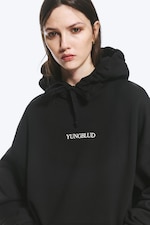 Noir délavé - Sweat à capuche oversize imprimé Yungblud - 2