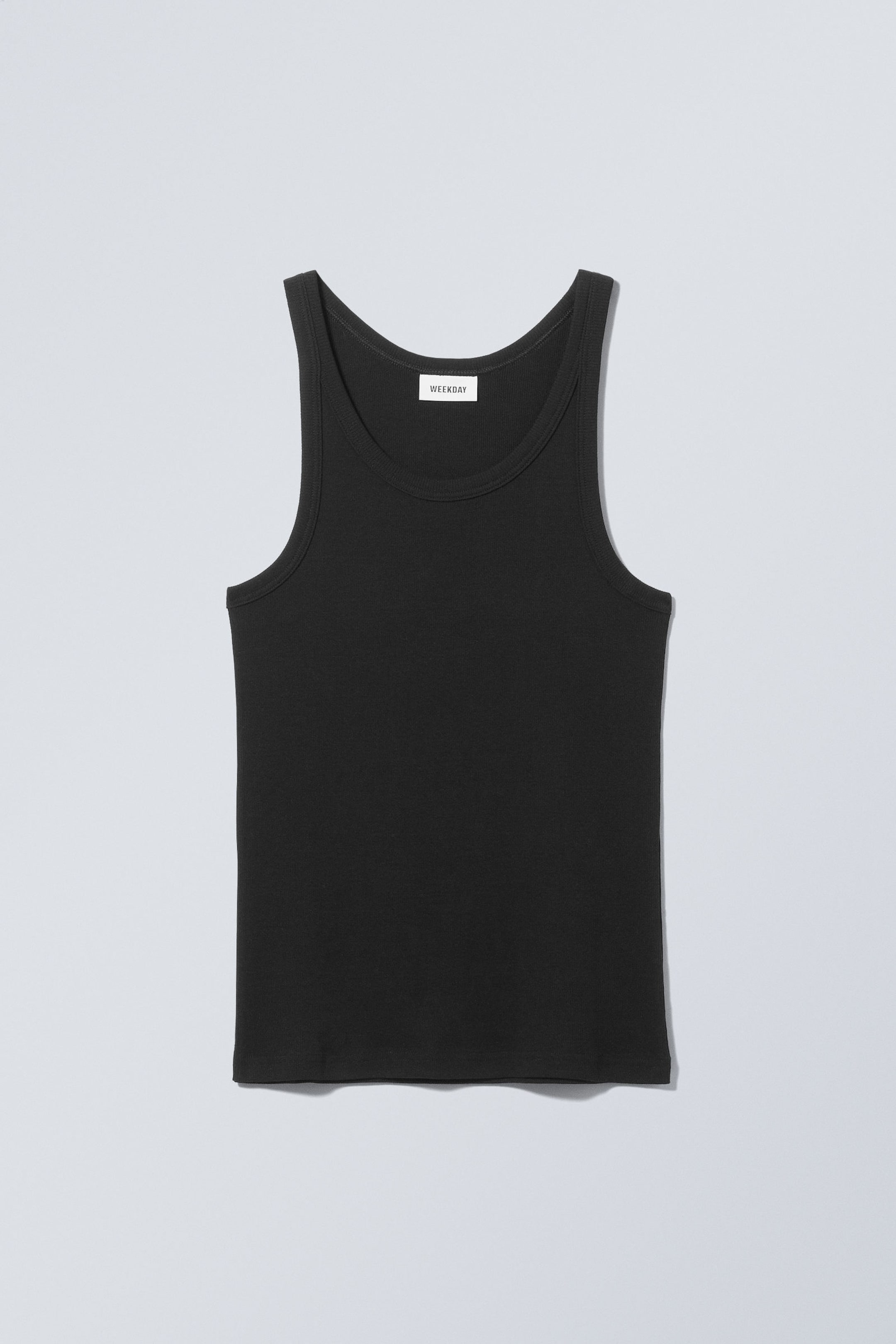 Black - Matheus Rib Tank Top - 0