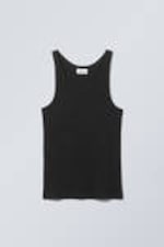 Black - Matheus Rib Tank Top - 0