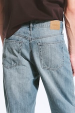 Gloria Blue - Medium Blue - Galaxy Mid Rise Loose Straight Jeans - 2