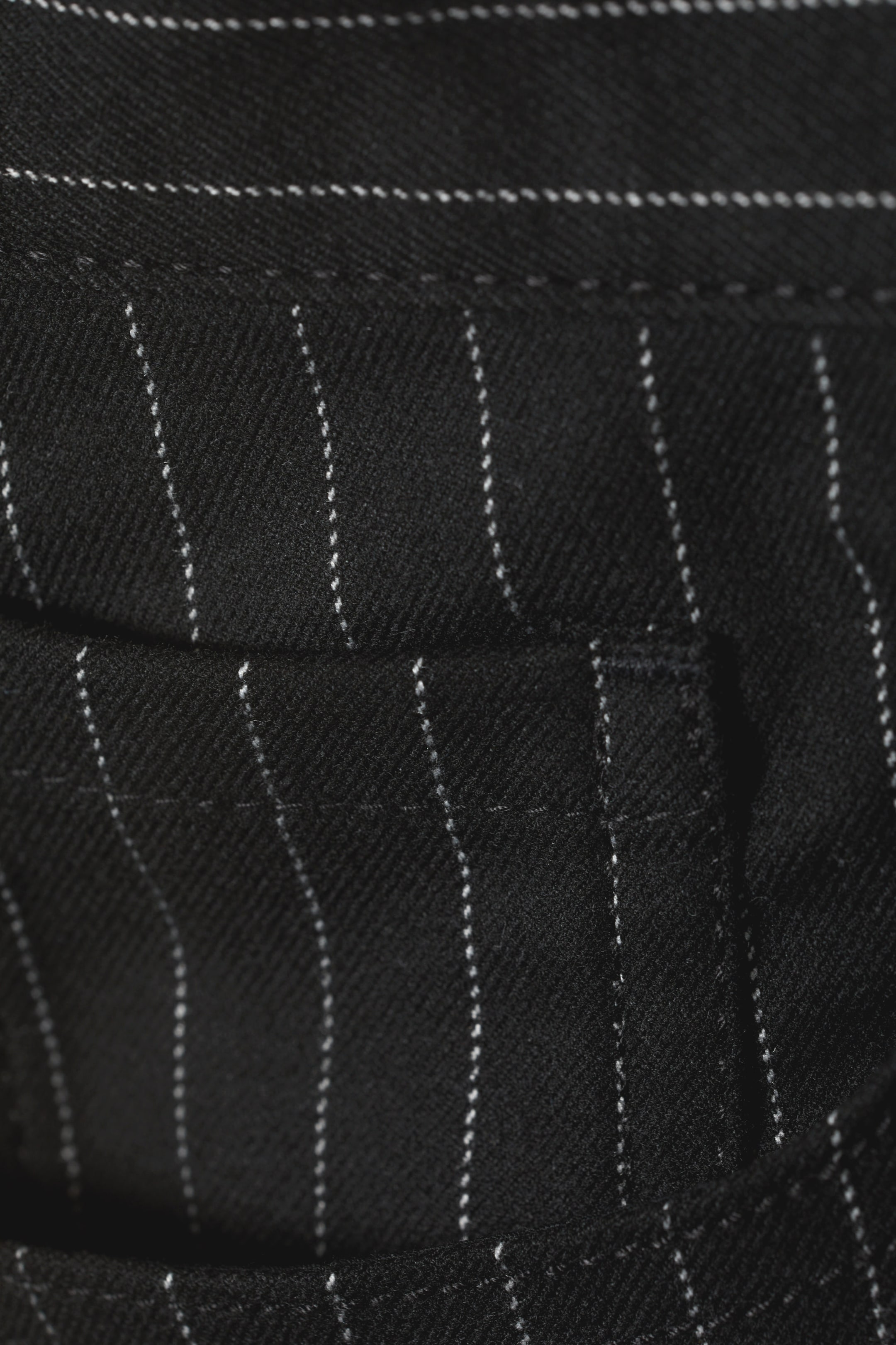 Black Pinstripe - Astro Baggy Suit Trousers - 1