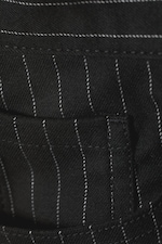 Black Pinstripe - Astro Baggy Suit Trousers - 1