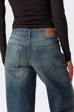 Baltic Blue - Dark Blue - Ample Low Rise Loose Wide Leg Jeans - 4