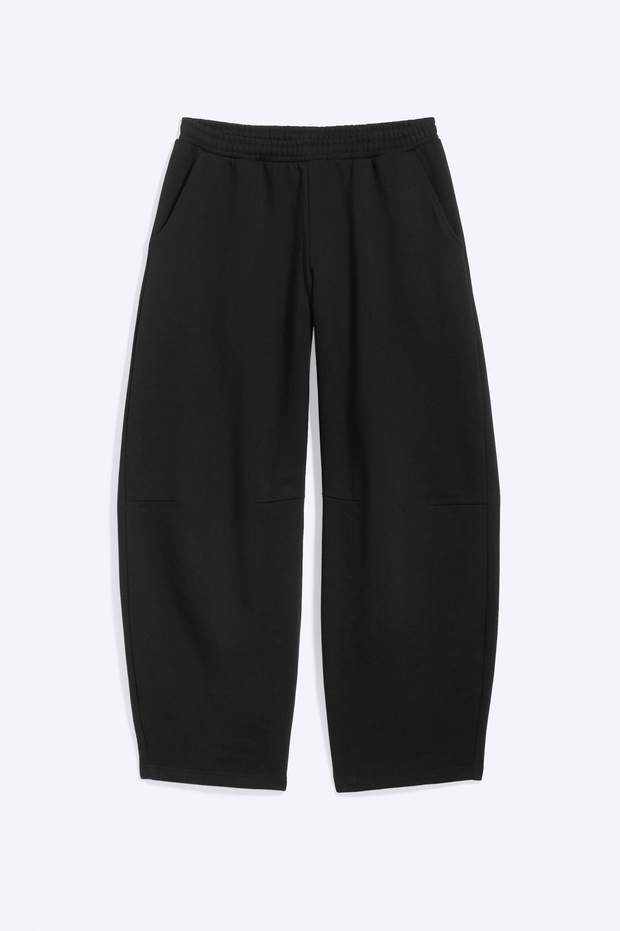 Black - Mid-Rise Heavyweight Barrel Sweatpants - 1