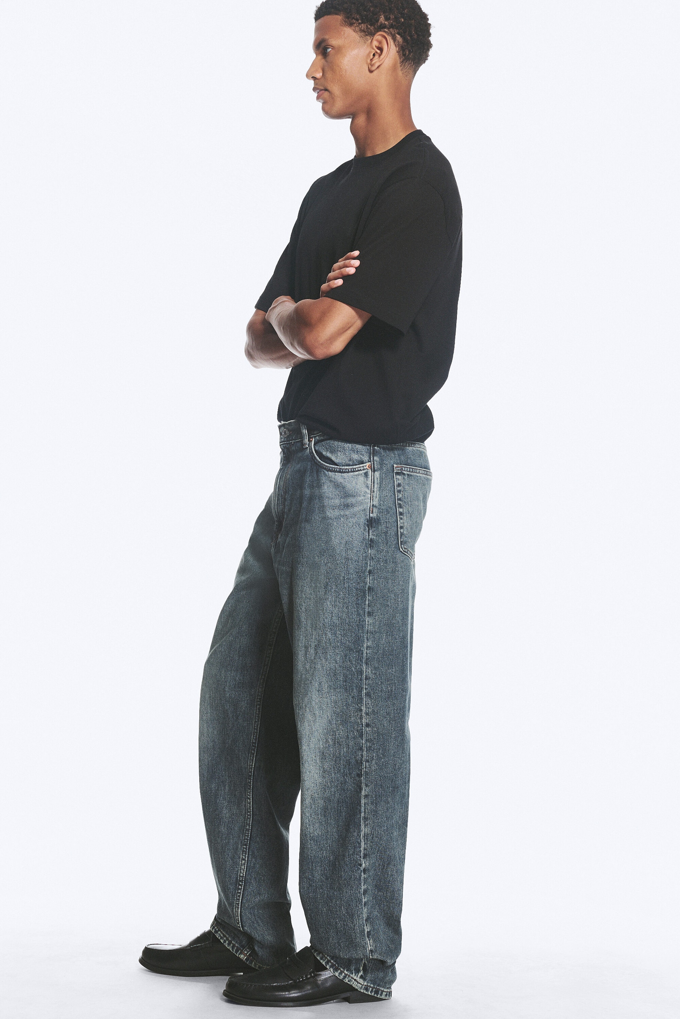 Second Blue - Bleu - Jean droit et ample taille mi-haute Galaxy - 2