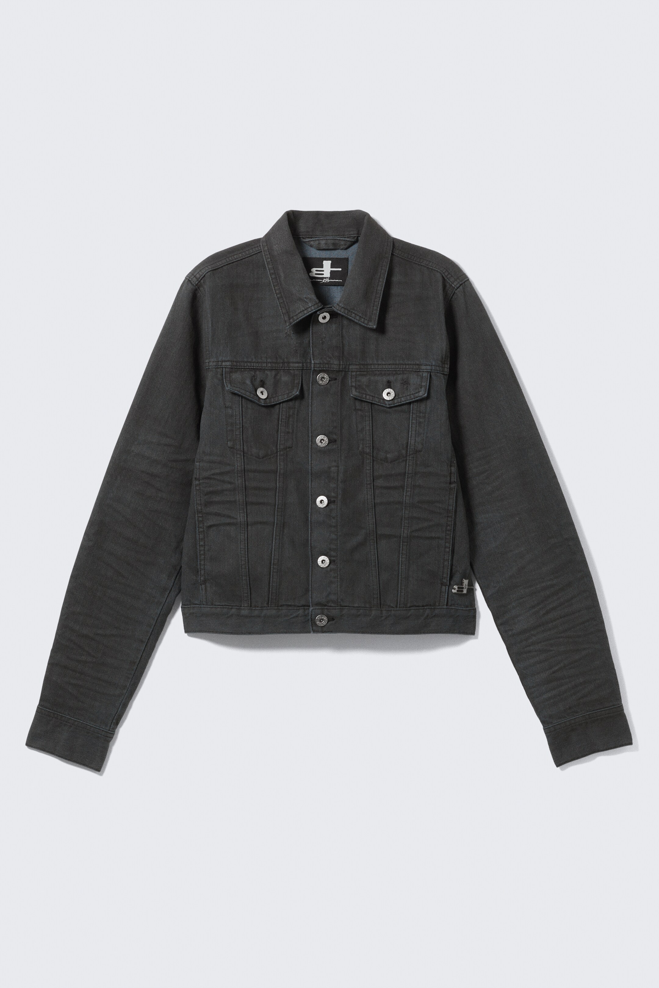 Nagyobb kép megtekintése: CM x LB Issue Black Coated Unisex Denim Jacket - Coated Black - FÉRFI | H&M HU 2