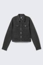 Beschichtetes Schwarz - CM x LB Schwarze, beschichtete Unisex-Jeansjacke - 7