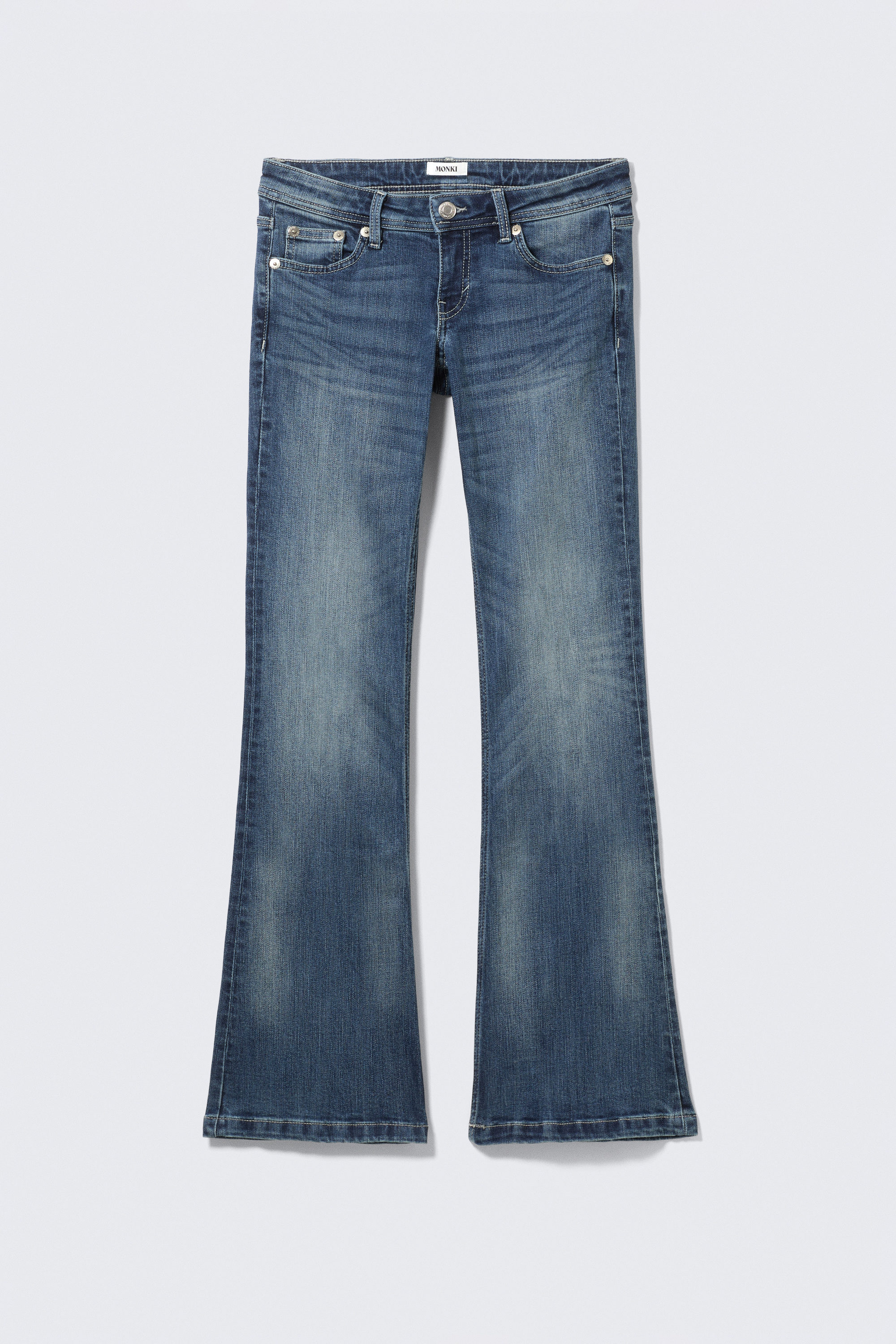 Bleu Méduse - Bleu foncé - Jean bootcut à taille basse et coupe standard - 4