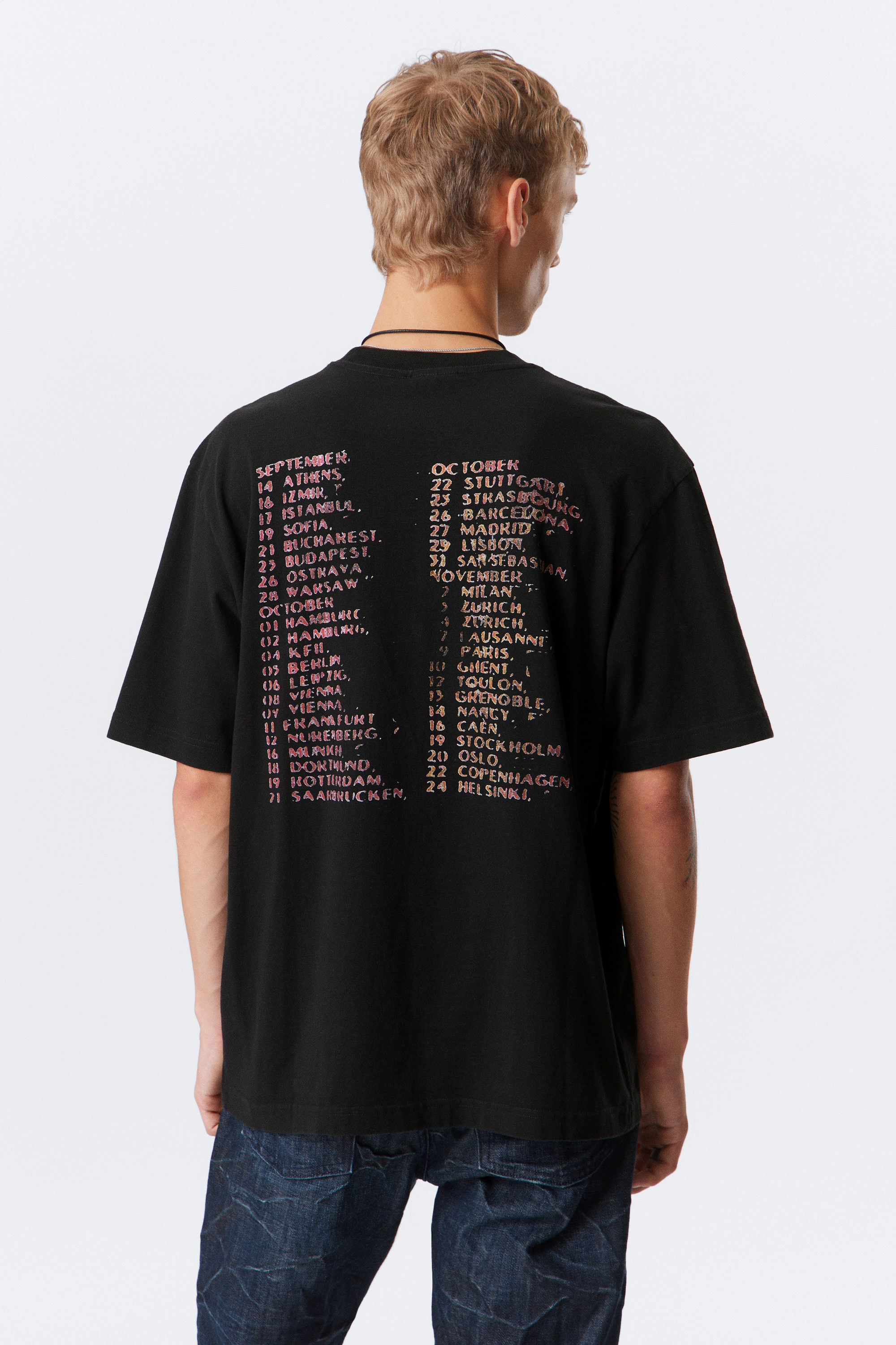 Noir - Dragon Gate - T-shirt imprimé graphique décontracté - 3