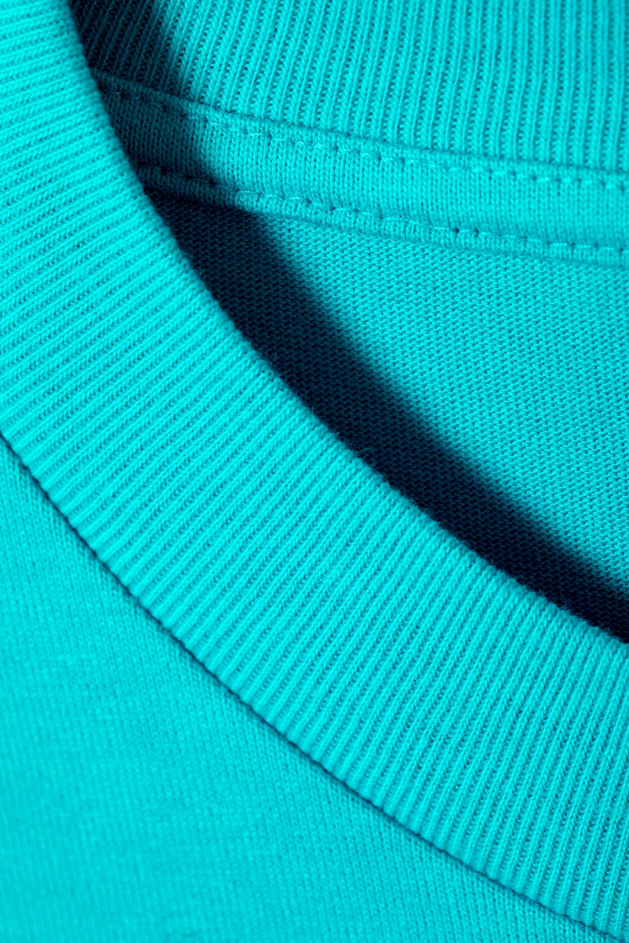 Turquoise - Flott tykk t-skjorte - 1