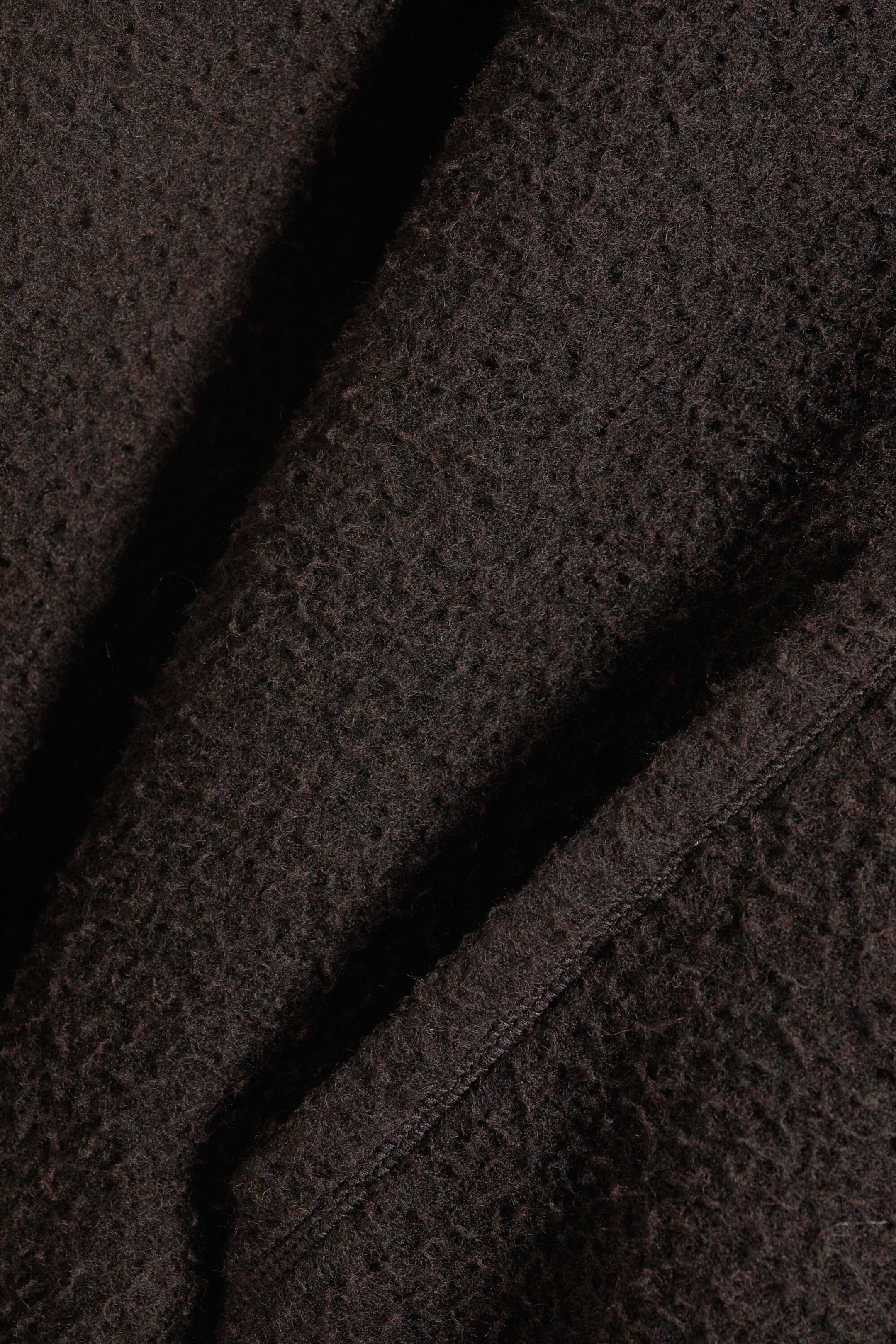Dark Brown - Wool-blend hoodie - 5