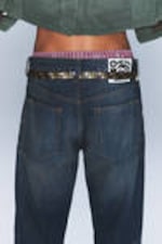 Blues - Dunkelblau - Anti – Unisex-Jeans mit niedrigem Bund - 7