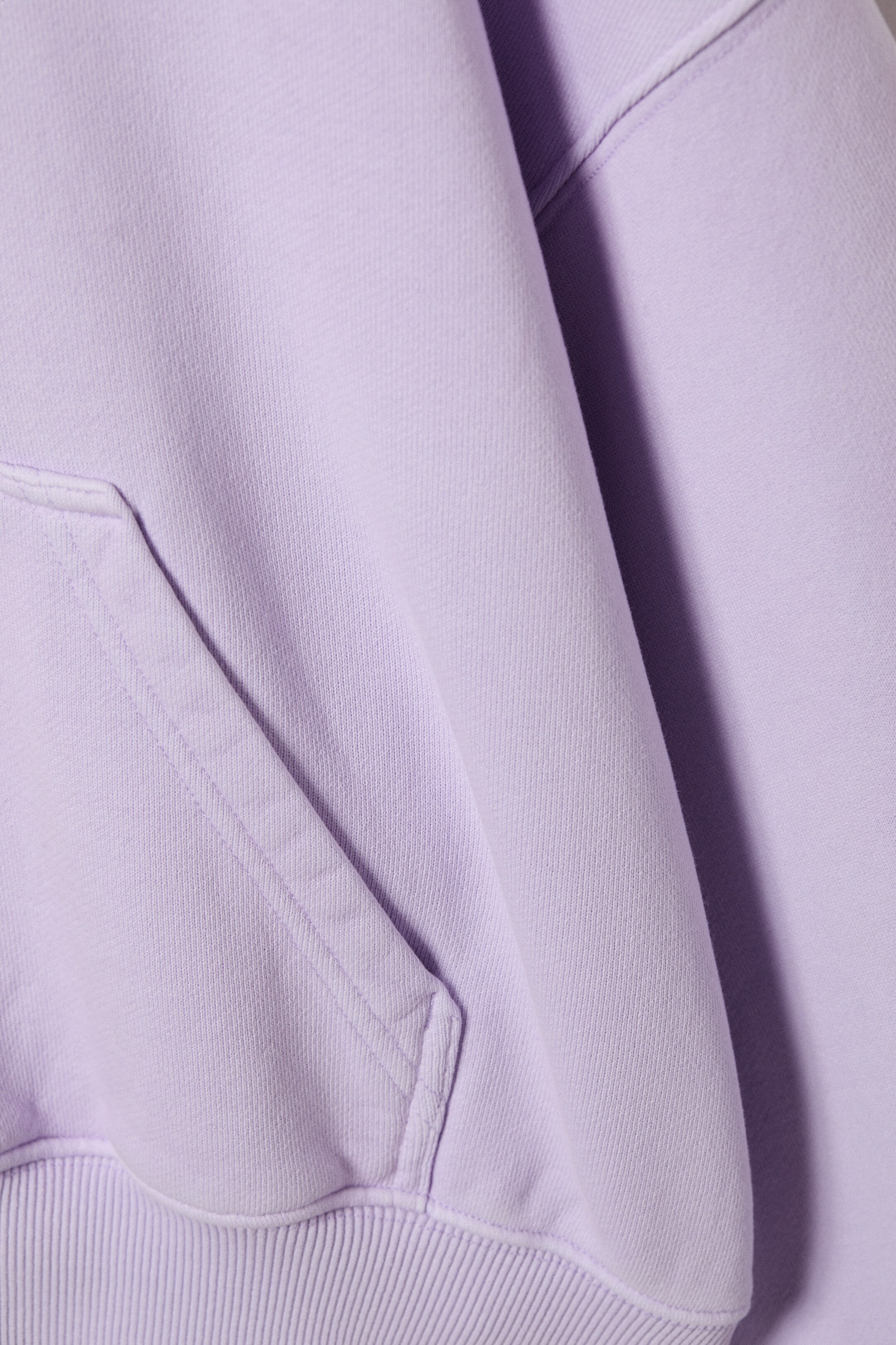 Ingrandisci l'immagine: Boxy Cotton Fleece Hoodie - Washed Light Purple - DONNA | H&M CH 7