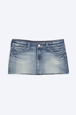 Blue Moon - Medium Blue - Booty Bei Denim Mini Skirt - 5