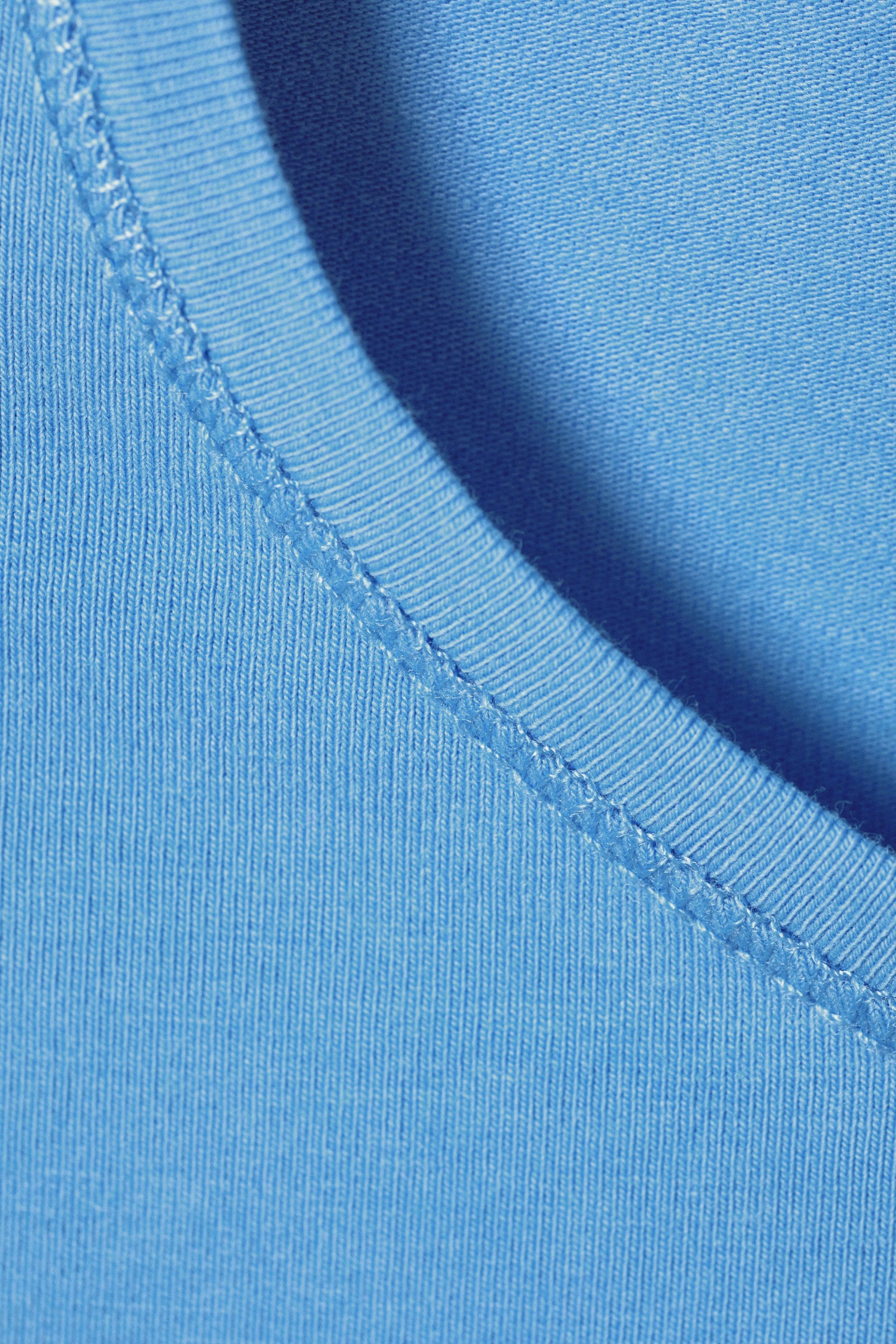 Bleu vif - Haut slim à manches longues - 1