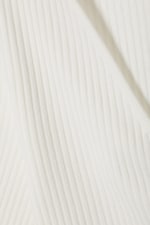 Weiß - Fein geripptes Cropped-T-Shirt - 1
