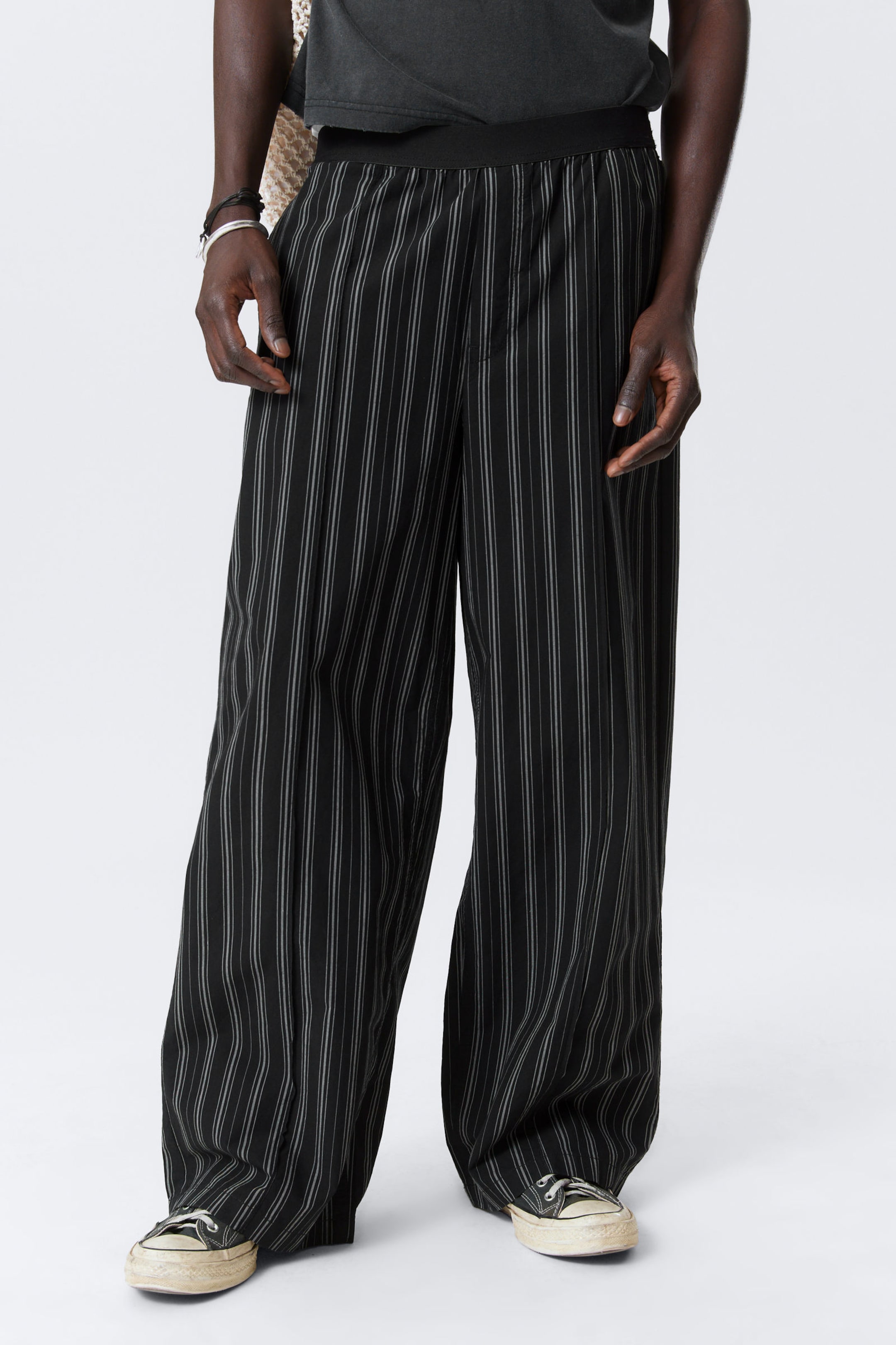 #272627 - Striped Loose Cotton Pyjama Trousers - 2