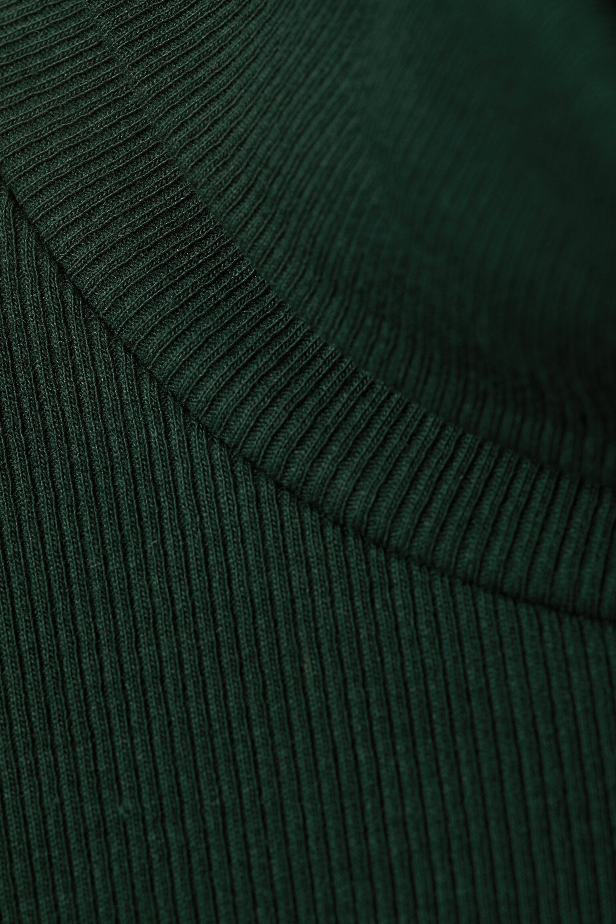 Green - Gerippter Rollkragenpullover Verena - 1