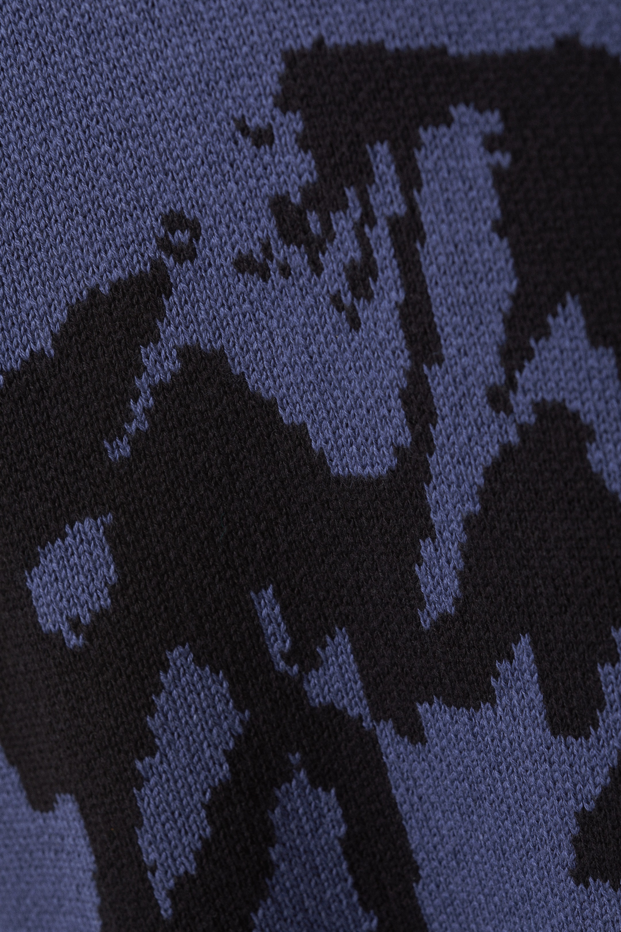 Bleu cendré Erazer - Pull graphique Fabian - 1