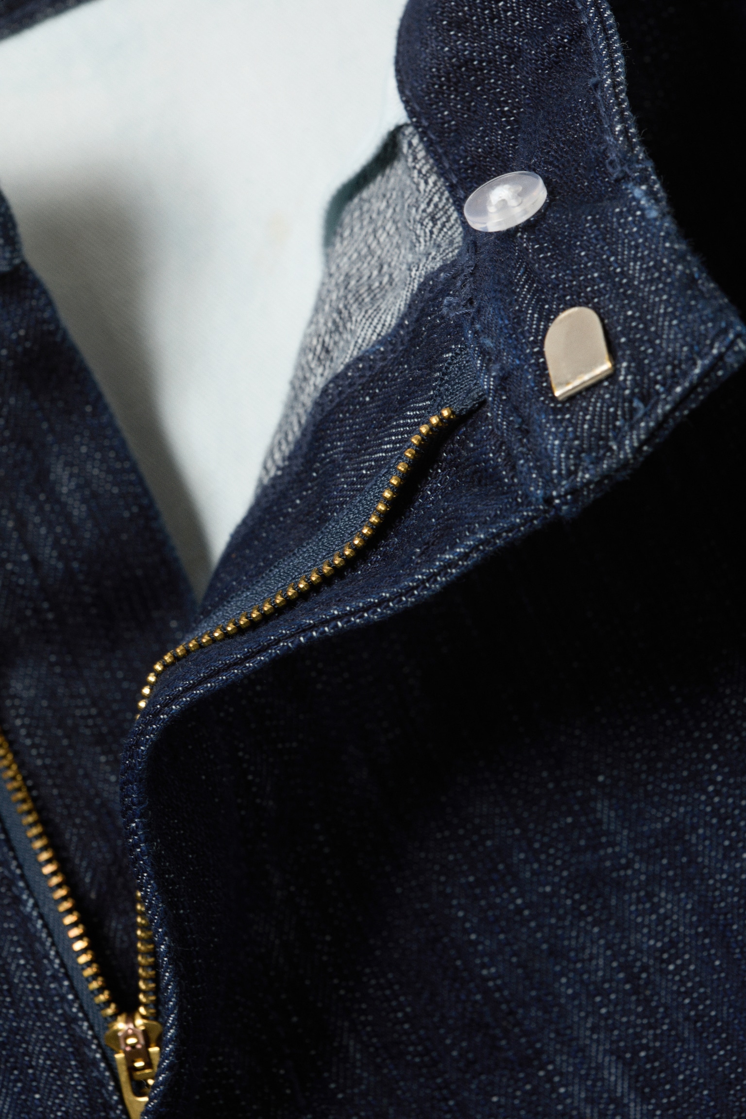Relaxed Fit Denim Suiting Trousers - Slub Rinse - Σκούρο Μπλε - 2