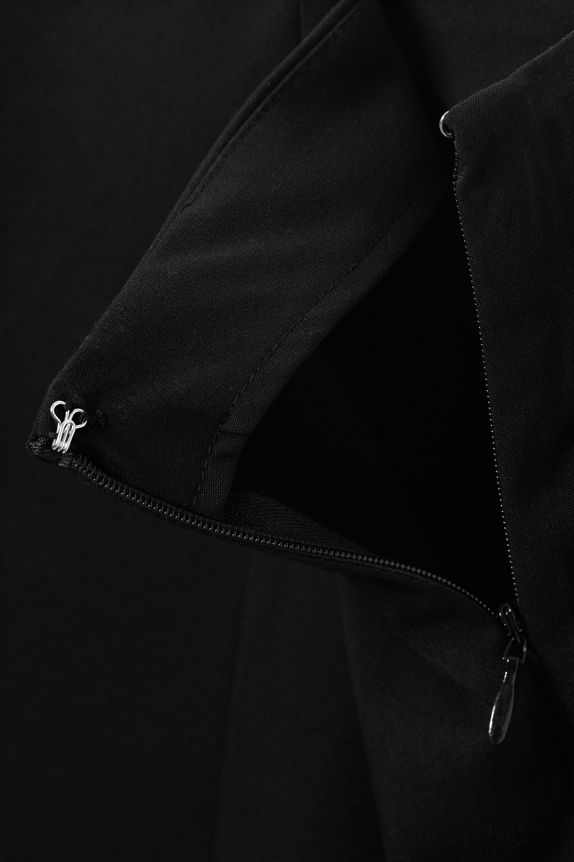 Black - Mid Rise Flared Midi Skirt - 5